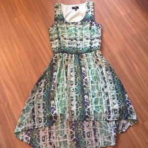 *** Mossimo Green/Blue Snakeskin High/Low Dress **